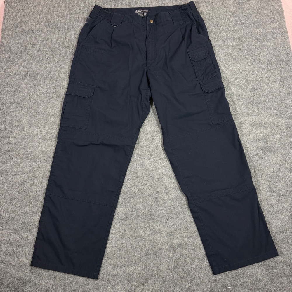 5.11 Tactical Cargo Pants Ripstop Utility Men 38x34 (Fit 36x30) Blue Cotton EUC